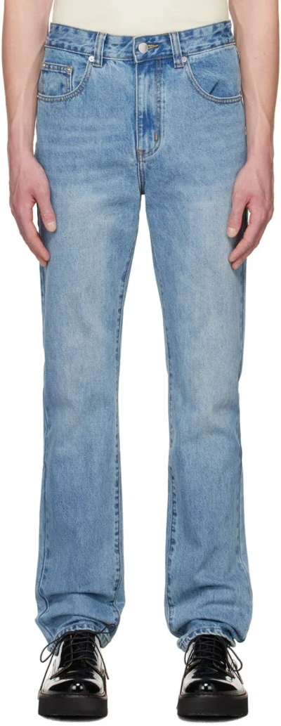 Stolen Girlfriends Club Blue Cigarette Jeans In Blue Stone Wash
