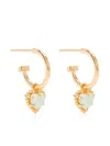 Stolen Girlfriends Club Dahlia's Heart Anchor Earrings In Gold