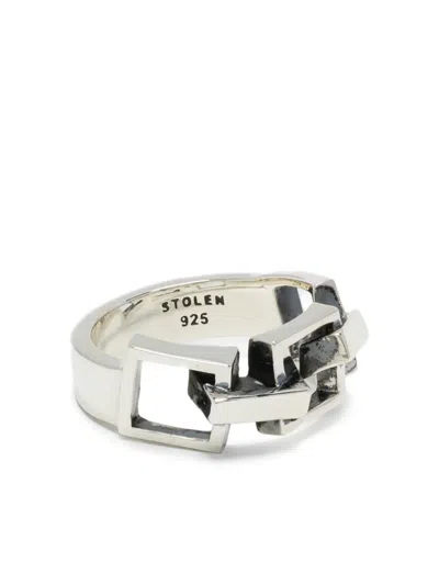Stolen Girlfriends Club Death Metal Ring In Metallic