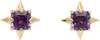 Stolen Girlfriends Club Gold Punk Rose Stud Earrings In Gold Plated