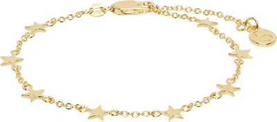 Stolen Girlfriends Club Gold Stolen Star Bracelet In 18k Gold Plated