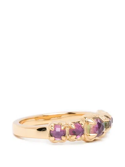 Stolen Girlfriends Club Halo Cluster Ring In Yellow