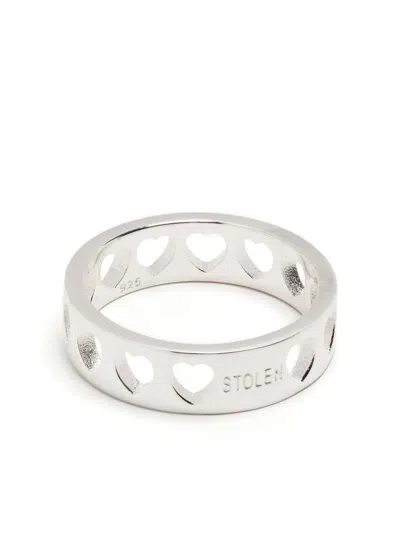 Stolen Girlfriends Club Heartless Band Sterling-silver Ring In Silber
