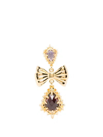 Stolen Girlfriends Club Jagged Teardrop Earrings In Gold