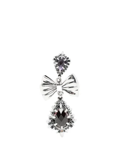 Stolen Girlfriends Club Jagged Teardrop Earrings In Silver