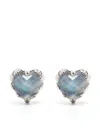 Stolen Girlfriends Club Love Claw Moon Stone Earrings In Silver