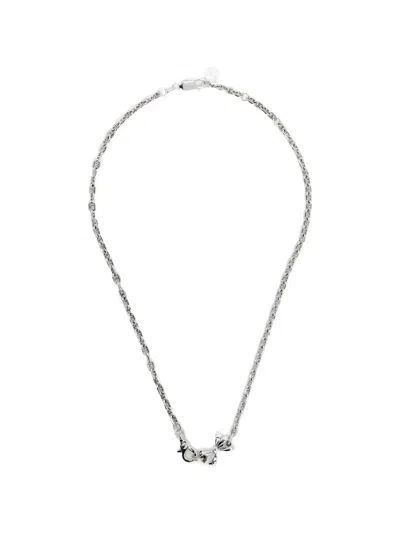 Stolen Girlfriends Club Pierced-bow Necklace In Silver