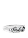 Stolen Girlfriends Club Scripted-pin Ring In Silver