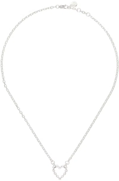Stolen Girlfriends Club Silver Chain Heart Necklace In Sterling Silver