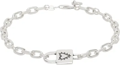 Stolen Girlfriends Club Silver Locked Heart Bracelet In Sterling Silver