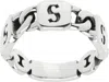 Stolen Girlfriends Club Silver Multi S-logo Tag Ring In Sterling Silver 925
