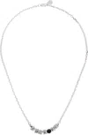 Stolen Girlfriends Club Silver No Apologies Necklace In Silver/white Topaz