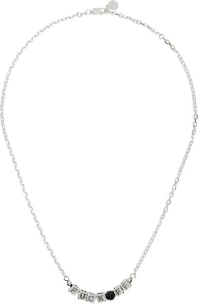 Stolen Girlfriends Club Silver No Apologies Necklace In Silver/white Topaz