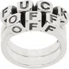 Stolen Girlfriends Club Silver No Apologies Stacker Ring Set In Silver
