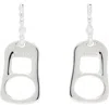 Stolen Girlfriends Club Silver Pop Tab Anchor Sleeper Earrings In Sterling Silver
