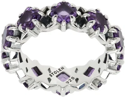 Stolen Girlfriends Club Silver Punk Rose Eternity Ring