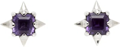 Stolen Girlfriends Club Silver Punk Rose Stud Earrings