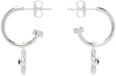 Stolen Girlfriends Club Silver Star Crossed Anchor Sleepers Earrings In Metallic