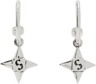 Stolen Girlfriends Club Silver Star Shock Sleepers Earrings