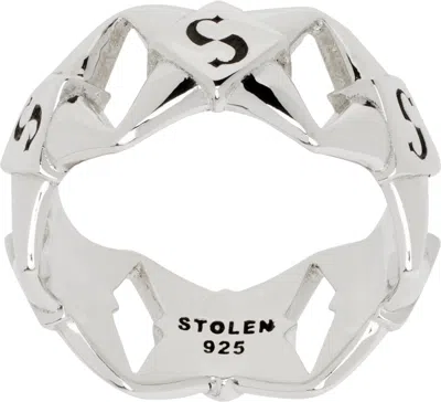 Stolen Girlfriends Club Silver Star Shocked Band Ring