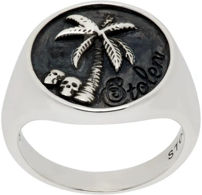 Stolen Girlfriends Club Silver Trouble In Paradise Sovereign Ring In Sterling Silver