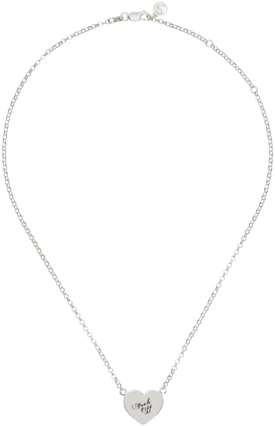 Stolen Girlfriends Club Silver Warm Welcome Heart Necklace In Sterling Silver