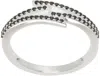 Stolen Girlfriends Club Ssense Exclusive Silver Dusted Bolt Ring In Sterling Silver/ Bla