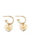 Stolen Girlfriends Club Warm Welcome Heart Earrings In Gold