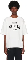 Stolen Girlfriends Club White Paris Varsity T-shirt In Antique White