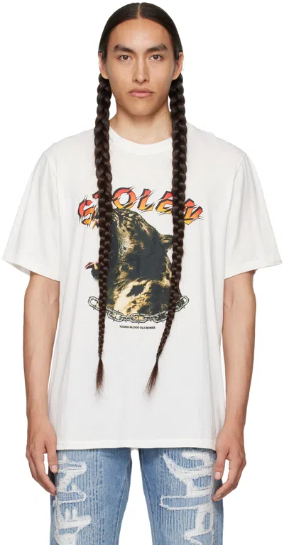 Stolen Girlfriends Club White Wild Cat T-shirt In Vintage White