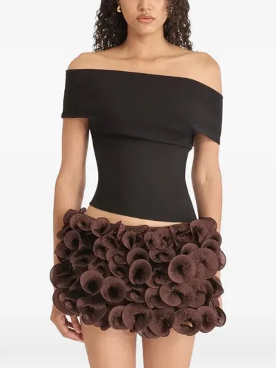 Stolen Stores Asymmetric Off-shoulder Top In Black