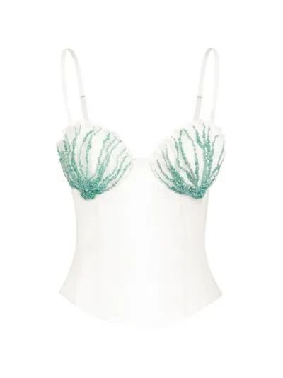 Stolen Stores Bead-embroidered Shell Cotton Top In Multi