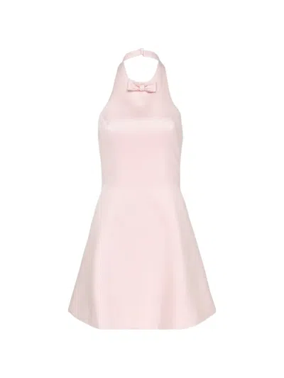 Stolen Stores Bow Halterneck Mini Dress In Pink