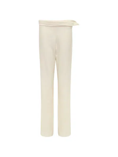 Stolen Stores Kaia Pleated Asymmetric-waistband Trousers In Animal Print
