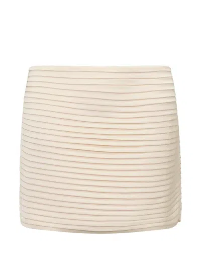 Stolen Stores Kaia Pleated Mini Skirt In Neutral
