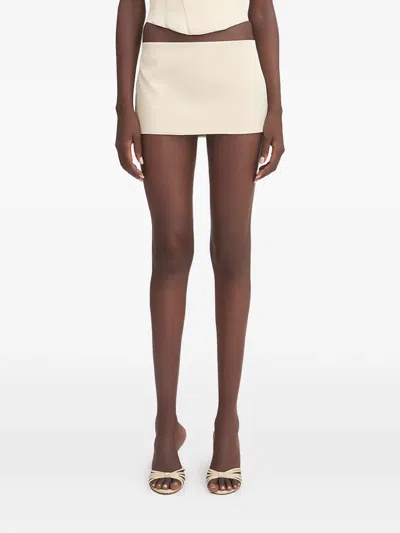 Stolen Stores Low-waist Straight Mini Skirt In White