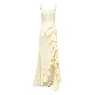 Stolen Stores Ruffle Slit Maxi Dress