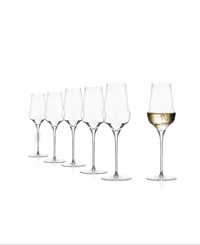 Stolzle Lausitz Cocoon Champagne Flutes, Set Of 6 In Crystal