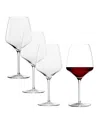 Stolzle Lausitz Experience Burgundy Glasses, Set Of 4 In Crystal