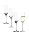 Stolzle Lausitz Experience Champagne Flutes, Set Of 4 In Crystal