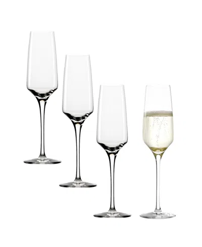 Stolzle Lausitz Experience Champagne Flutes, Set Of 4 In Crystal