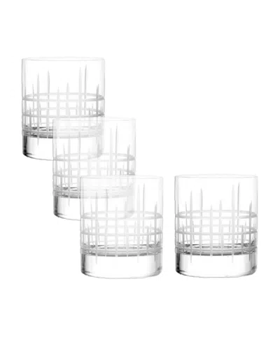 Stolzle Lausitz Manhattan Whiskey Single Old Fashioned Glasses, Set Of 4 In Crystal