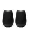 Stolzle Lausitz Olympia Tumblers, Set Of 2 In Black With Gold