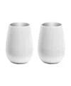 Stolzle Lausitz Olympia Tumblers, Set Of 2 In White With Gold