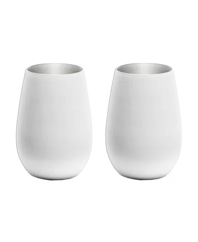 Stolzle Lausitz Olympia Tumblers, Set Of 2 In White With Gold