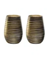 Stolzle Lausitz Olympia Twister Tumblers, Set Of 2 In Black With Gold
