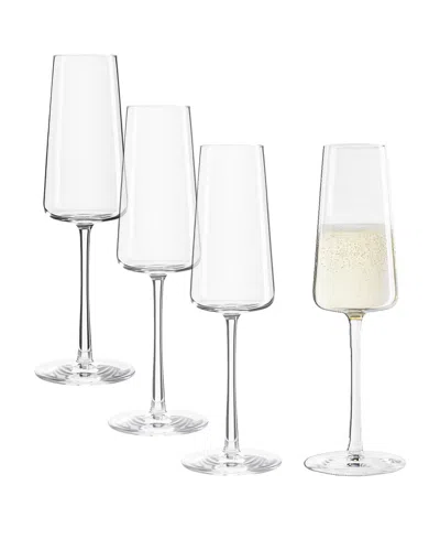 Stolzle Lausitz Power Champagne Flutes, Set Of 4 In Crystal