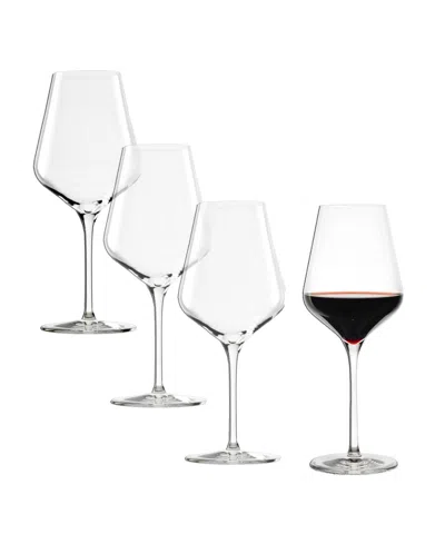 STOLZLE LAUSITZ QUATROPHIL WINE GLASSES, SET OF 4