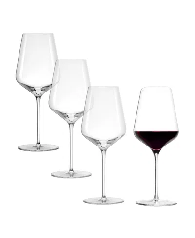 STOLZLE LAUSITZ STARLIGHT BORDEAUX GLASSES, SET OF 4