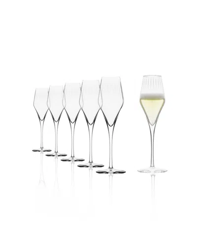 Stolzle Lausitz Symphony Champagne Flutes, Set Of 6 In Crystal